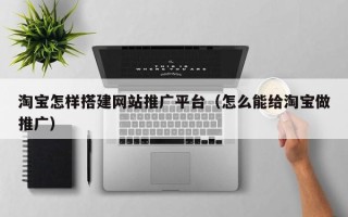 伊川淘宝怎样搭建网站推广平台（怎么能给淘宝做推广）