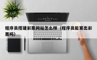 伊川程序员搭建彩票网站怎么样（程序员能算出彩票吗）